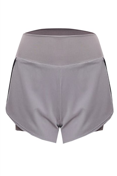 Fitness shorts women's anti-glare running loose quick-drying sports pants high waist fake two-piece yoga hot pants sports hot pants sports wide pants high waist sports pants SKSP030 45 degree